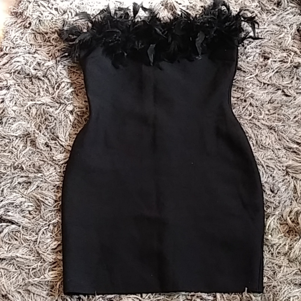 Black fitted Off shoulder Dress